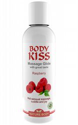 Smaksatt Glidmedel Body Kiss Raspberry 100 ml