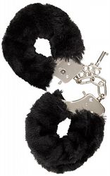  Furry Handcuffs Black