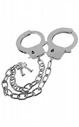 Handfngsel Metal Handcuffs Long Chain