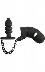 Analpluggar Cock Cage With Butt Plug