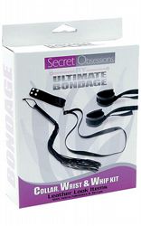 Bondagekit Collar Wrist & Whip Kit