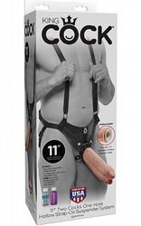 Strap-On King Cock Dubbel Hollow Strap On