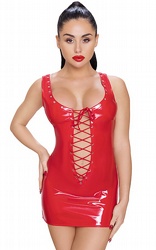 Lack Latexkl�der Vinyl Dress Red